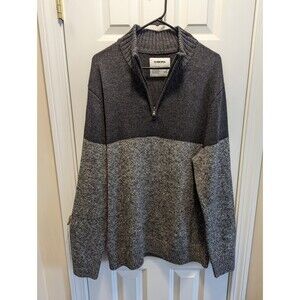 Sonoma Mens 1/4 Zip-Up Sweater XXL Gray